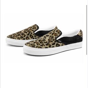 Vans Slip on 59 Sherpa Leopard Animal Print Slip-On Shoes Classic